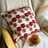 Cute Red Daisy Pattern Throw Pillows Covers
