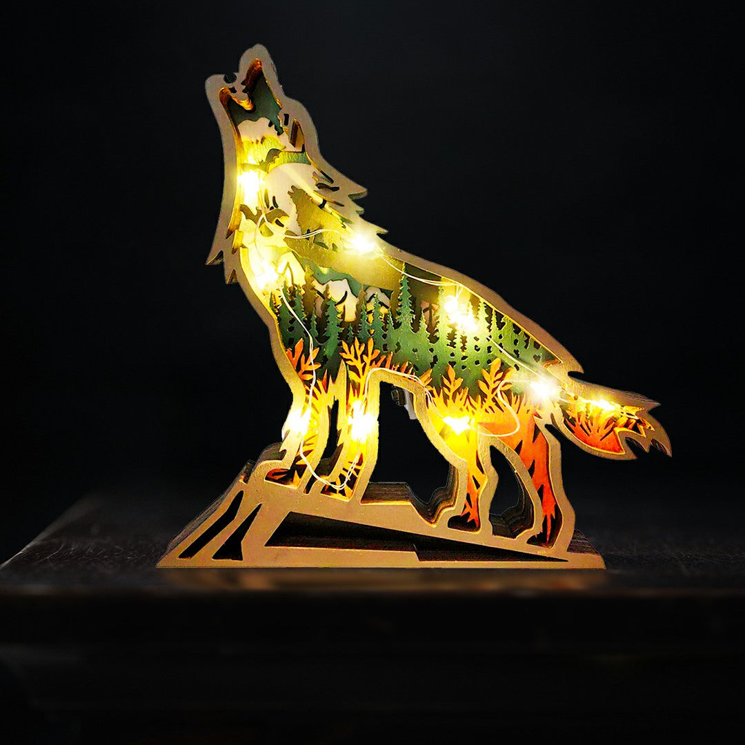 3D Animals Silhouette Statue LED Lights