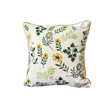 Boho Embroidered Sunflower Pattern Square Lumbar 18x18 Throw Pillows Covers