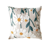 Flower Embroidered Throw Pillows Covers 18x18
