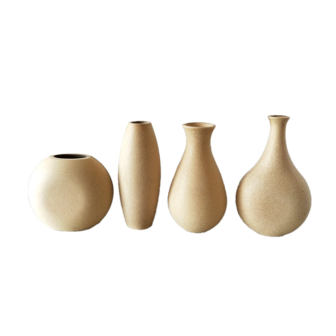 Rustic Wooden Vase Set
