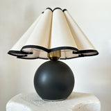 Black Ceramic Table Lamp Petal Lampshade