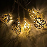 10 FT 20 LED Golden Leaves Fairy String Lights