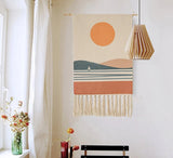 Abstract Sunrise and Sunset Macrame Wall Hanging
