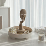 Abstract Face Art Sculpture Table Setting