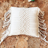 Handmade Boho Macrame Throw Pillow