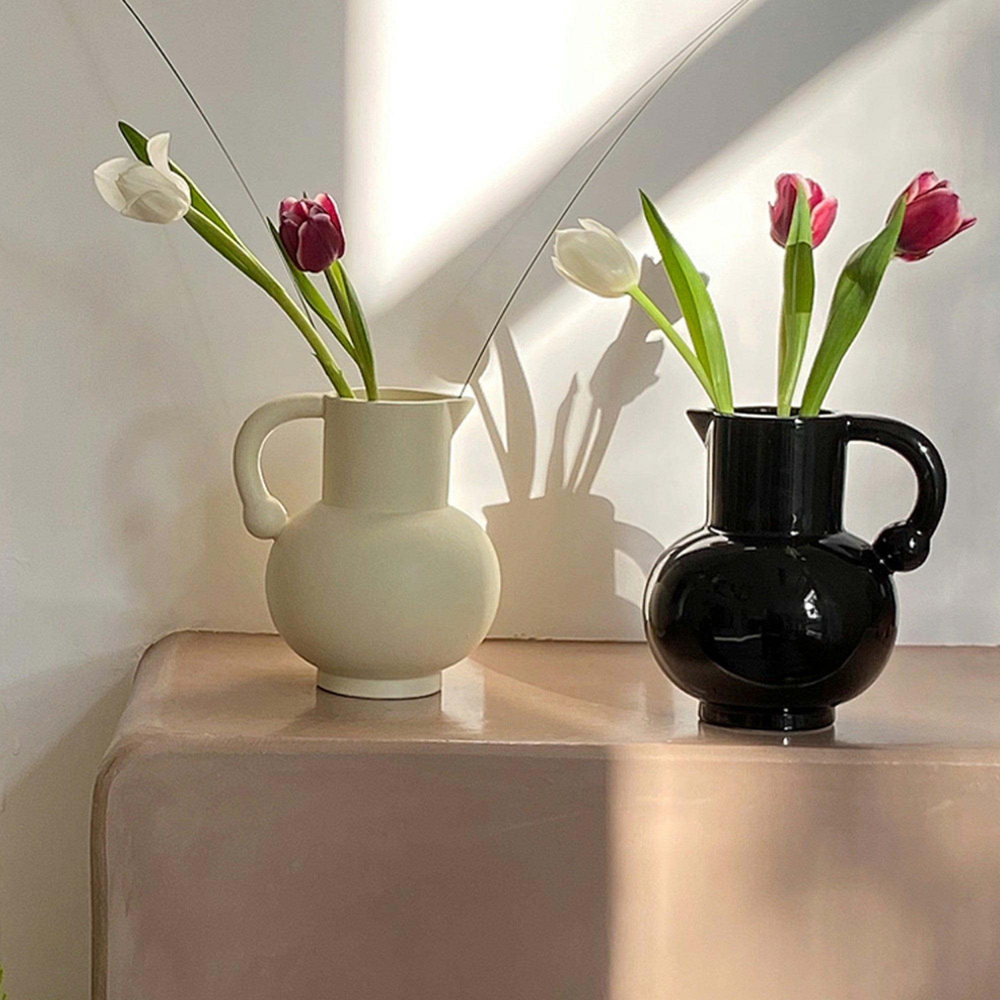 Boho Ceramic Jug Vases