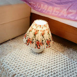Ceramic Flowers Pleated Lamp