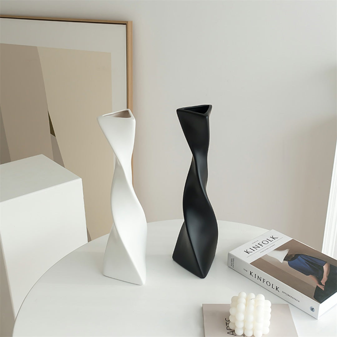 Modern Tall Twisted Vase