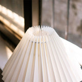 Shiny Finish Ceramic Pleated Lamp