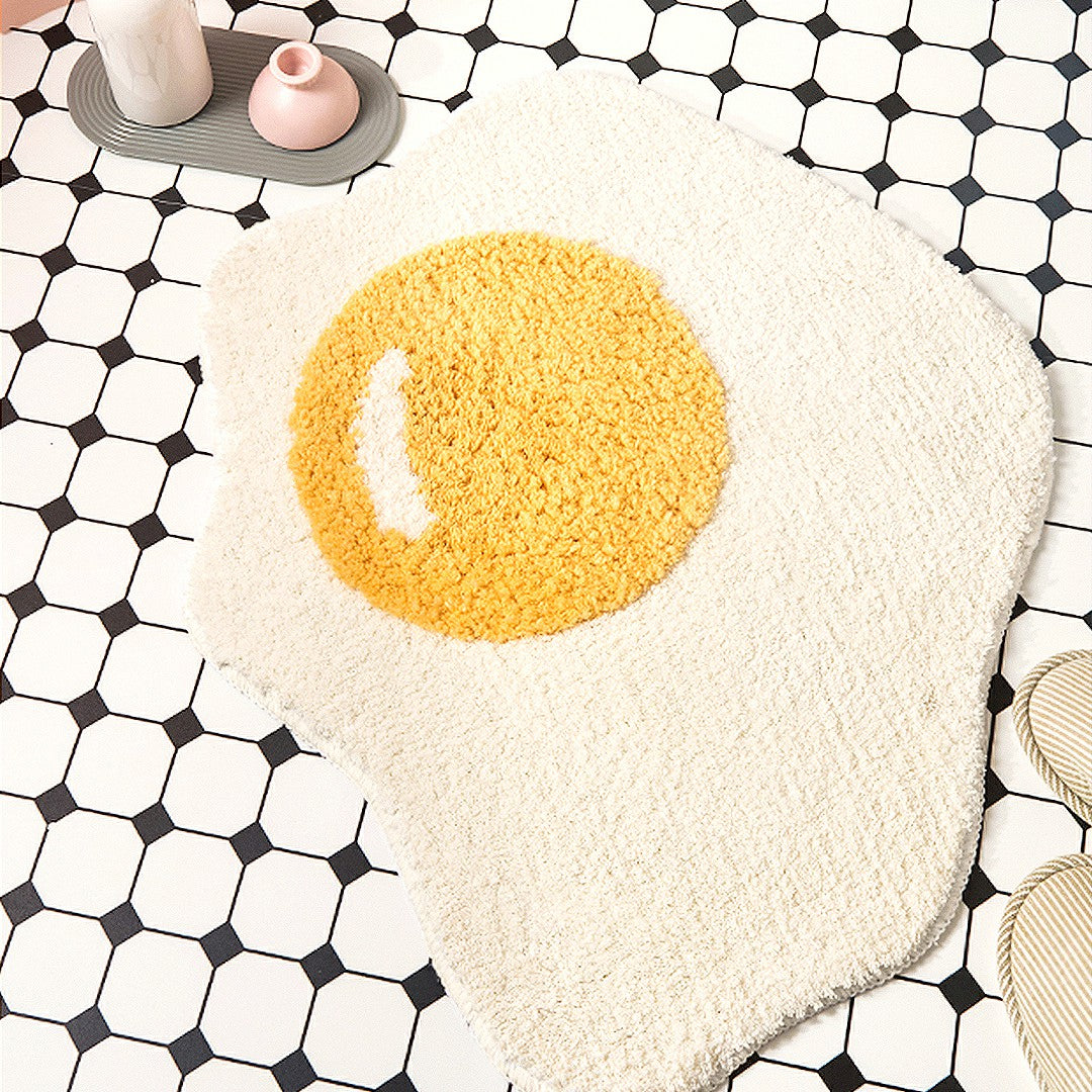 Cute Fried Egg Bath Mat