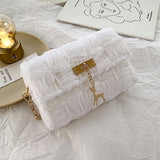 Handmade Knitting Silk Ribbon Bag