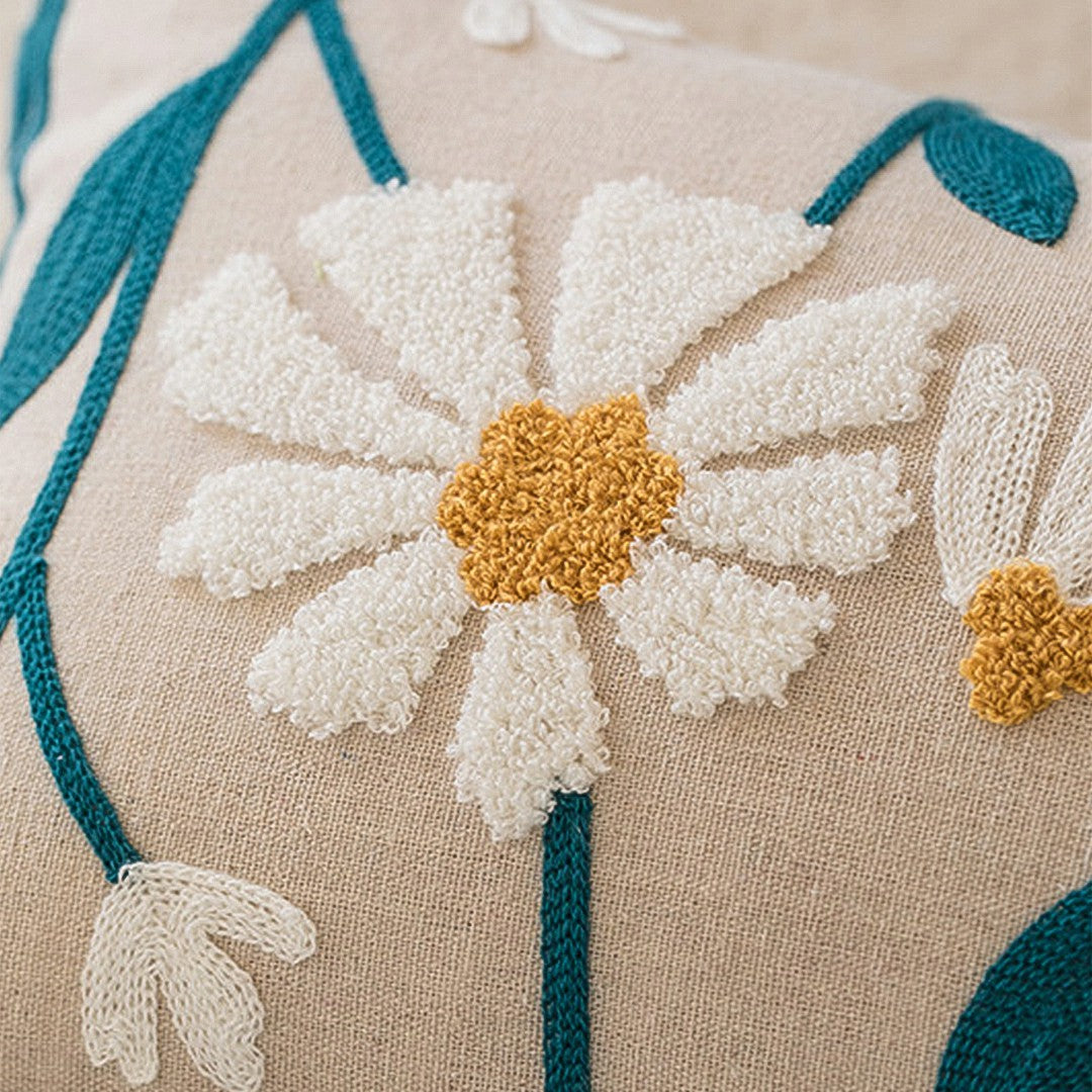 embroidered pillow