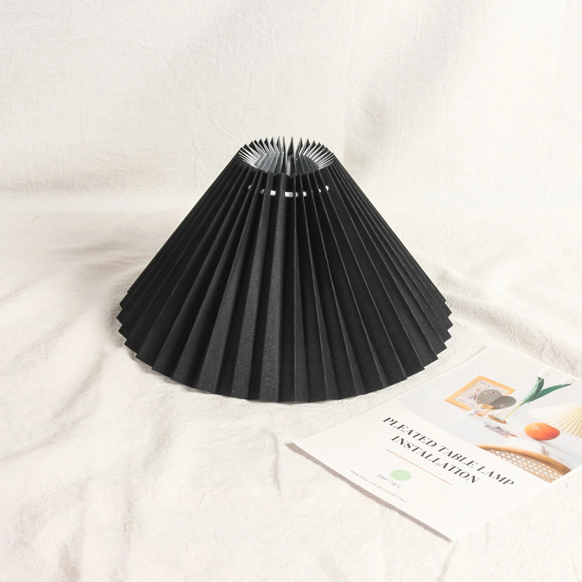 black lampshades
