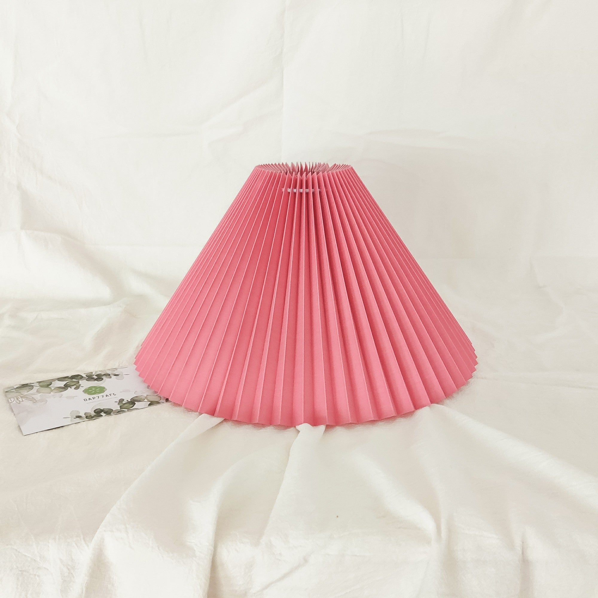 pink pleated lampshades