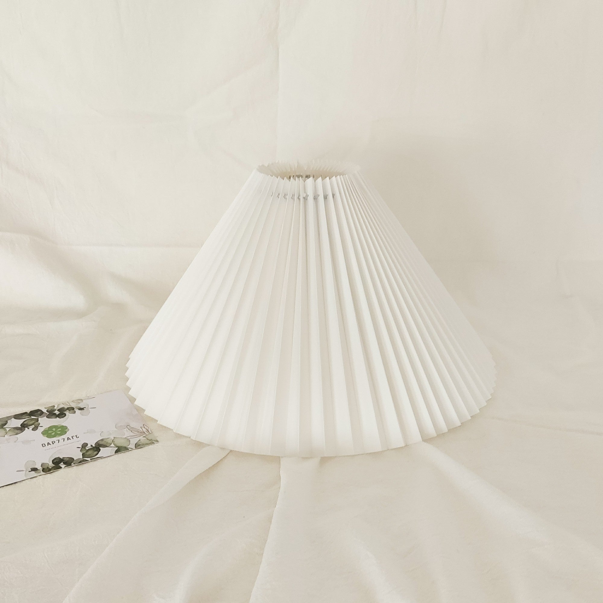 white pleated lampshades