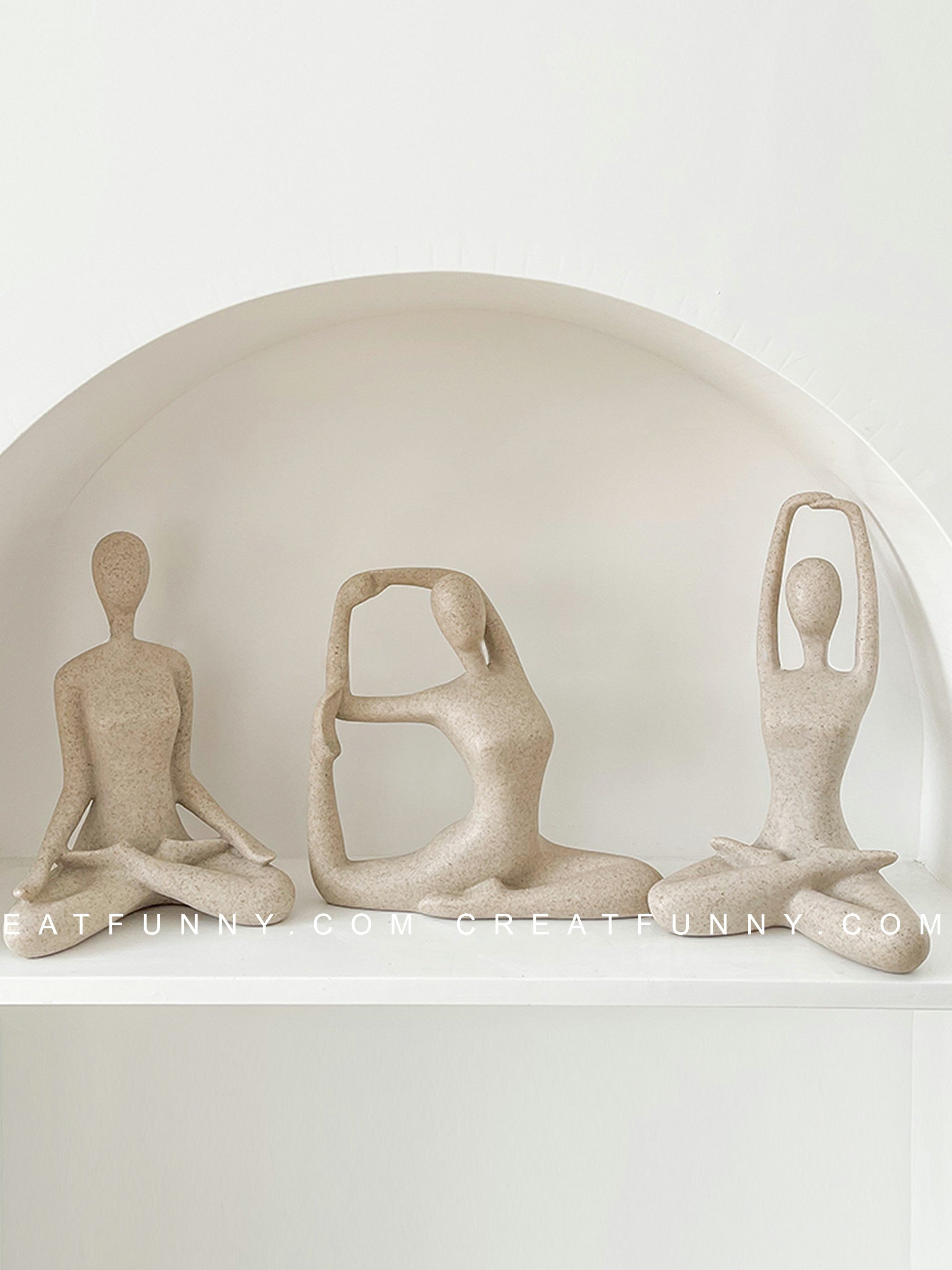Abstract Yoga Resin Ceramic Sculpture