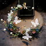 Handmade Pearl Flower Fairy Crown Garland